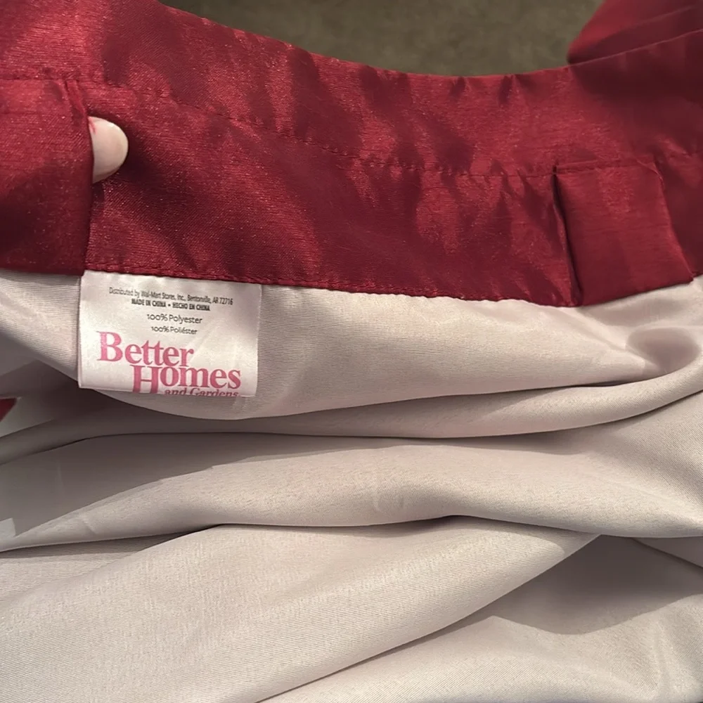 Wine/Red Curtains (2) 54” x 63”